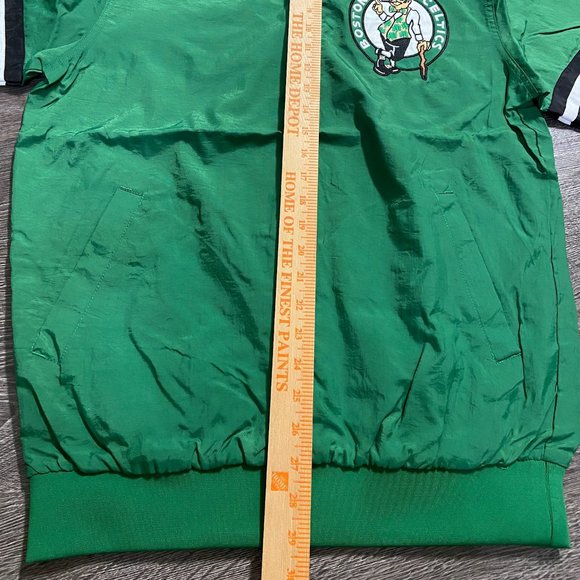 Starter NBA Boston Celtics The Jet Crinkle Half Zip Pullover Woven Jacket Mens S - Picture 7 of 12